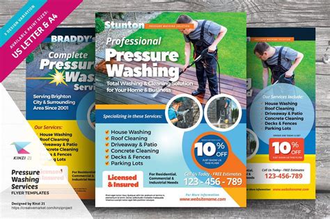 Simple power washing flyer