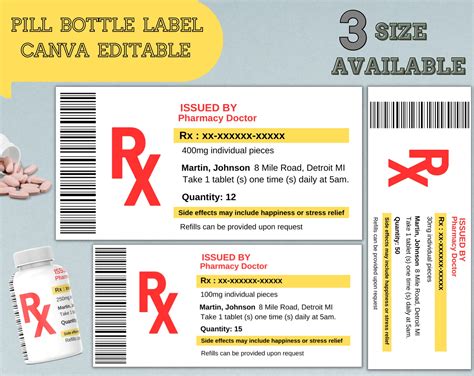 Simple Prescription Label Template