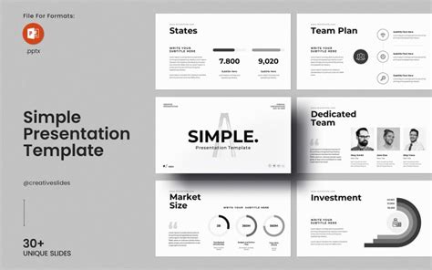 A simple presentation template example with a modern twist