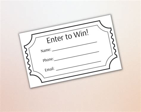 Simple Raffle Ticket