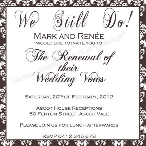 Simple Renewal of Vows Invitation Template