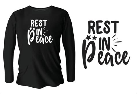 Simple rest in peace t-shirt template