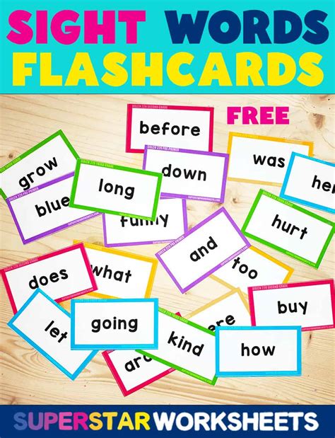 Simple Sight Word Flashcards