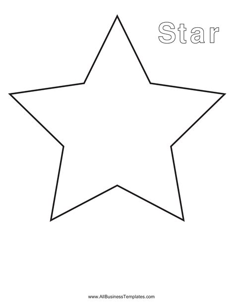 Simple 5-pointed star template for basic use