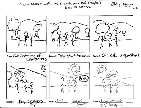 Simple Storyboard Template