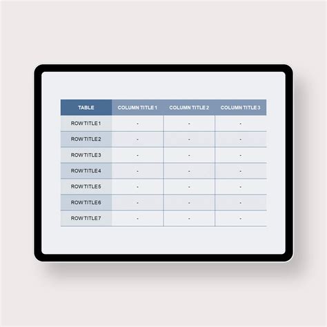 Simple Table Template