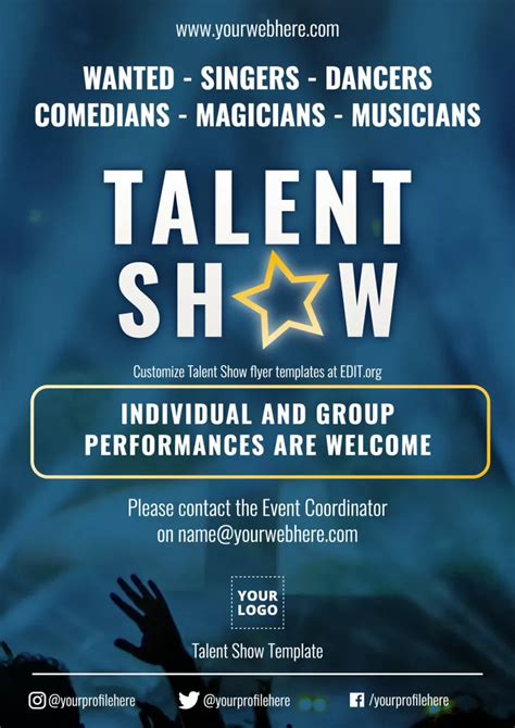 Simple Talent Show Flyer