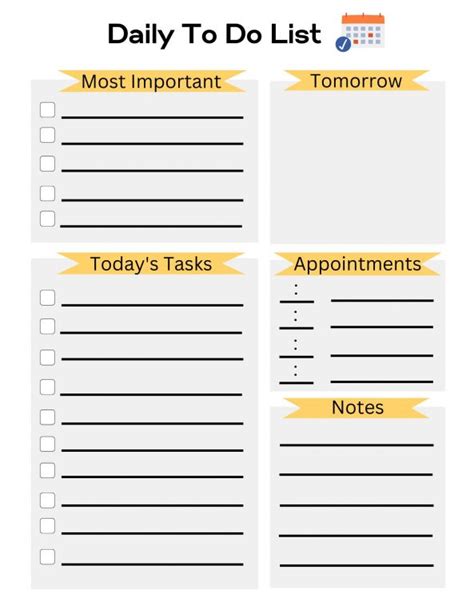 Simple To-Do List Template Example