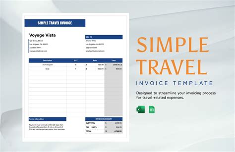 Simple Travel Invoice Template