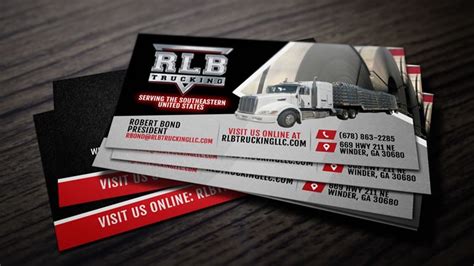 Simple trucking business card template