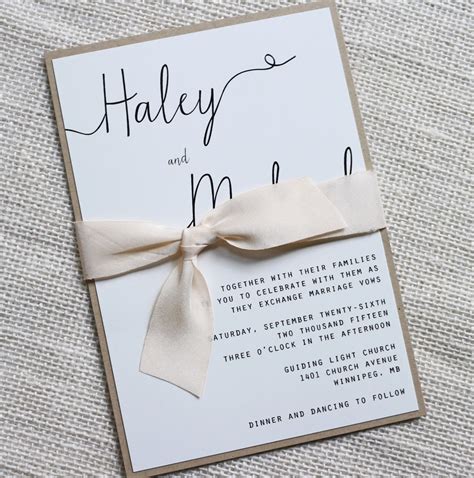 Simple wedding invitation ideas with a minimalist design