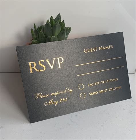 Simple Wedding RSVP Card