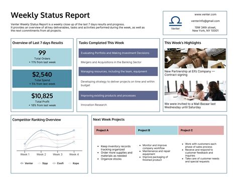 Simple Weekly Status Report Image