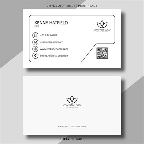 Simple White Business Card Template