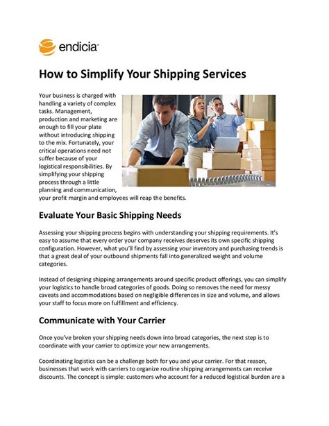 Simplify Shipping Options