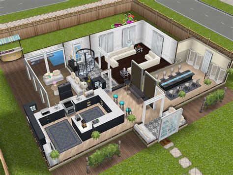 Sims Freeplay house template 1