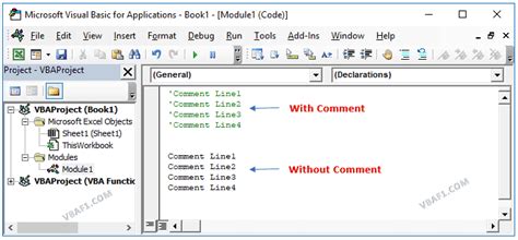 Single-Line Comments in VBA