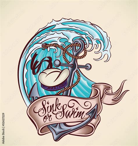 Sink or swim tattoo designs