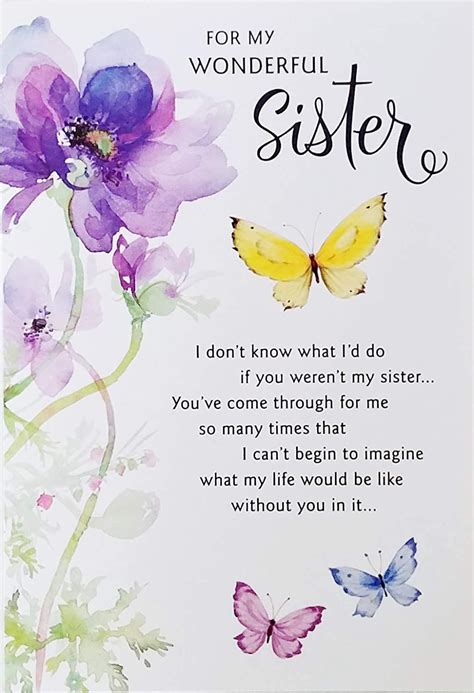 sister birthday card with birthday wishes