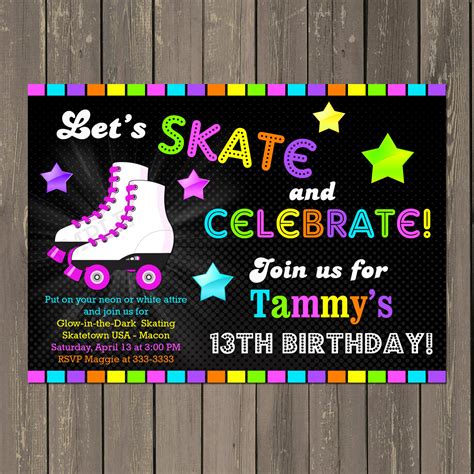 Skate Party Invitation Design 1