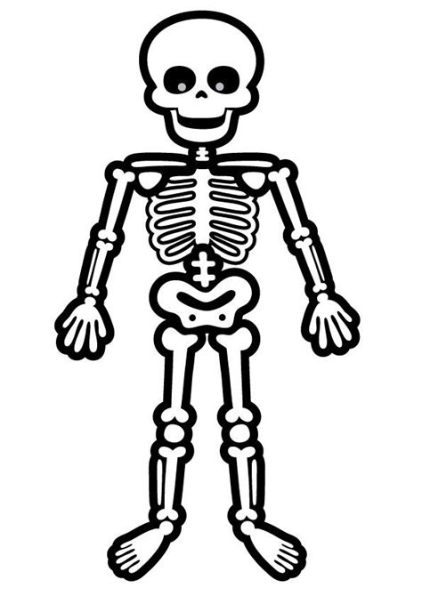 Skeleton coloring page