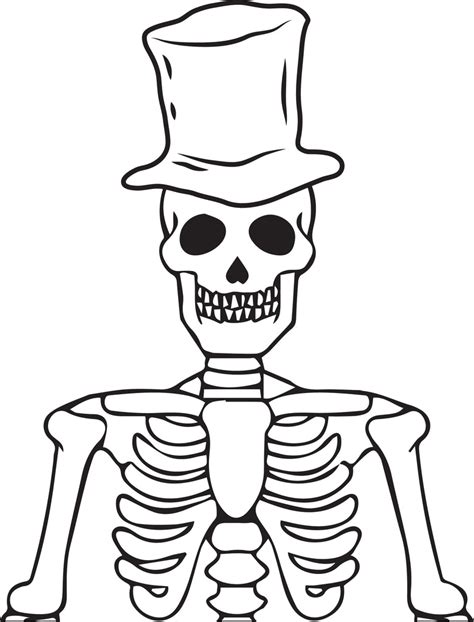 Skeleton coloring page gallery