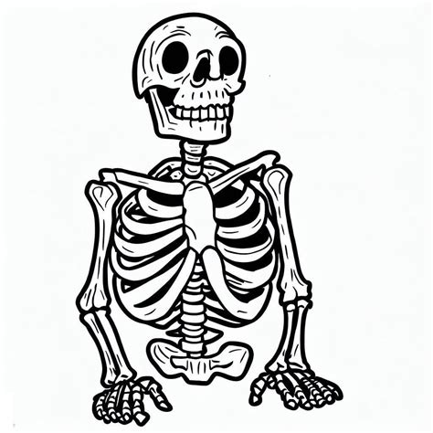 Skeleton coloring page gallery