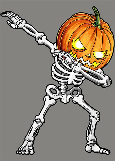 A skeleton Jack O'Lantern design