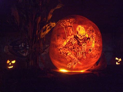 A skeleton Jack O'Lantern design