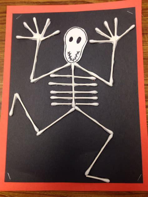 Skeleton Q-tip Craft Template Design