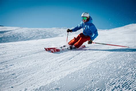 A person skiing downhill