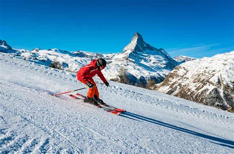 Skiing in the Swiss Alps