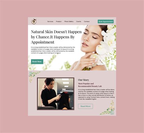 Skincare website template example 10