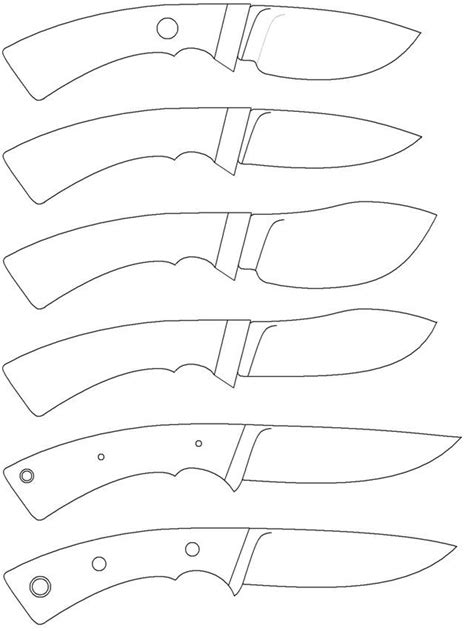 Skinner knife template