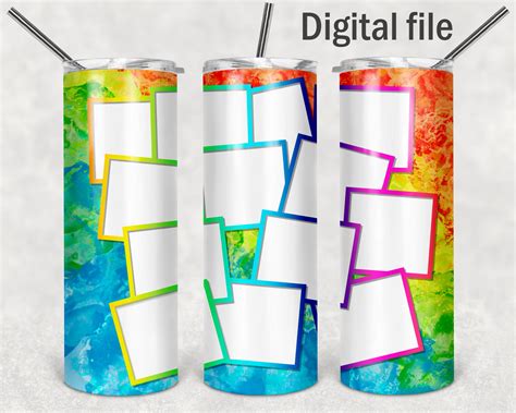 Skinny tumbler design template 10