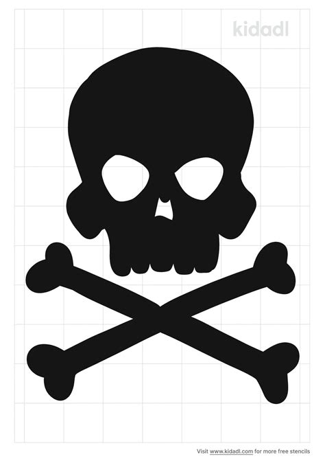 Skull and Crossbones Stencil