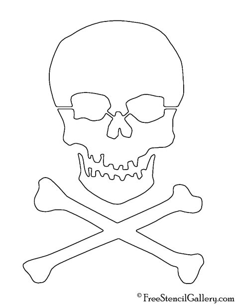 Skull and Crossbones Stencil Gallery Image 1