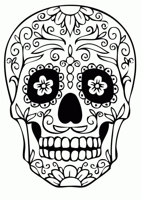 Skull Coloring Pages For Adults