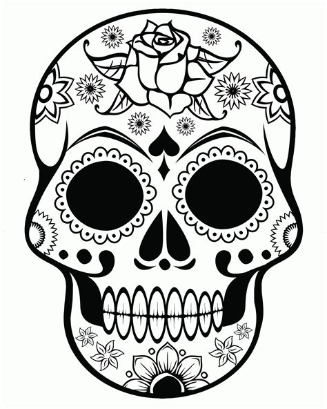 Skull Coloring Pages For Adults