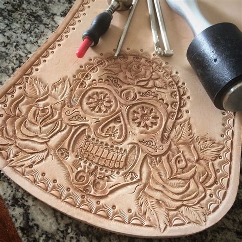 Skull Leather Tooling Patterns Gallery Image 1