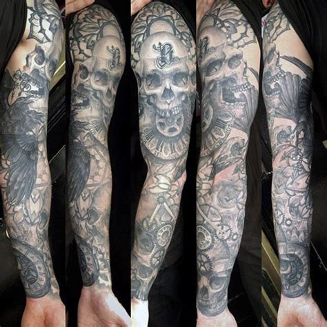 Skull Tattoo Sleeve Design