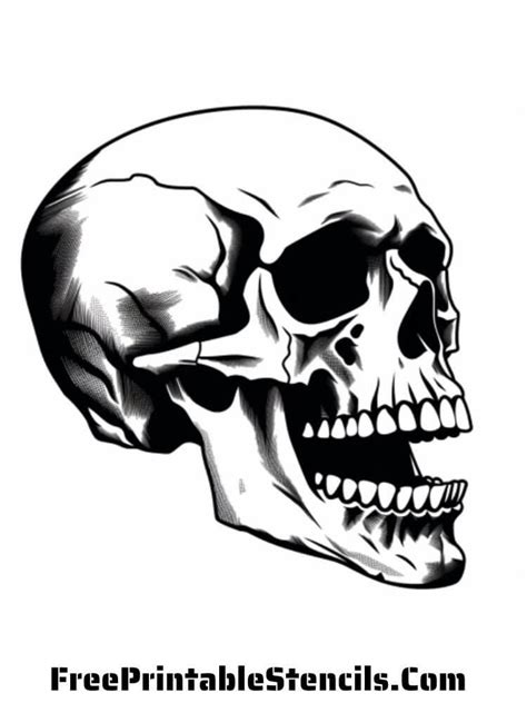 Skull stencil printable