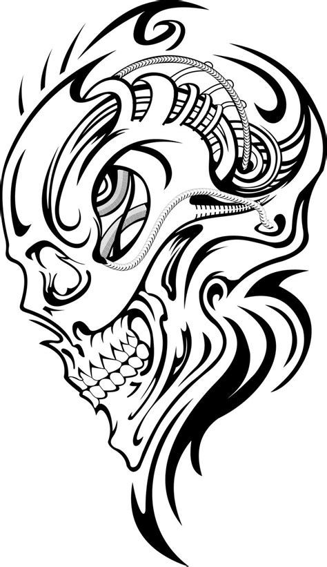 Skull Stencils Tattoo Art