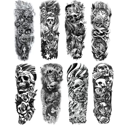 Skull Tattoo Sleeve Templates in Photoshop