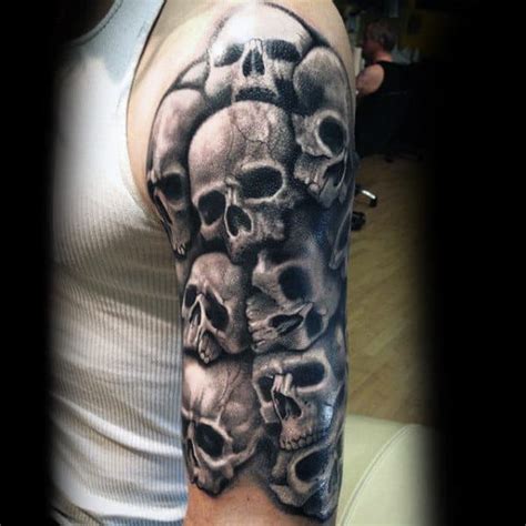 Skull tattoo sleeve design