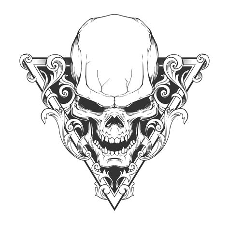 Skull back tattoos for men