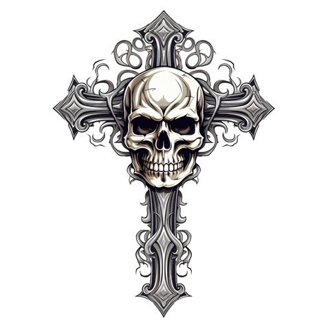 Skulls and Crosses Tattoo Design