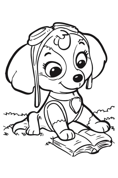 Skye Paw Patrol Coloring Page