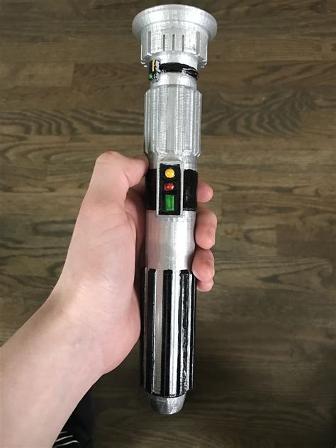 SLA printed lightsaber handle with resin