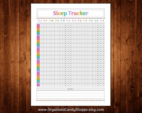 Sleep tracker template for Goodnotes